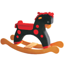 Factory Supply Rocking Horse-Black with Red DOT